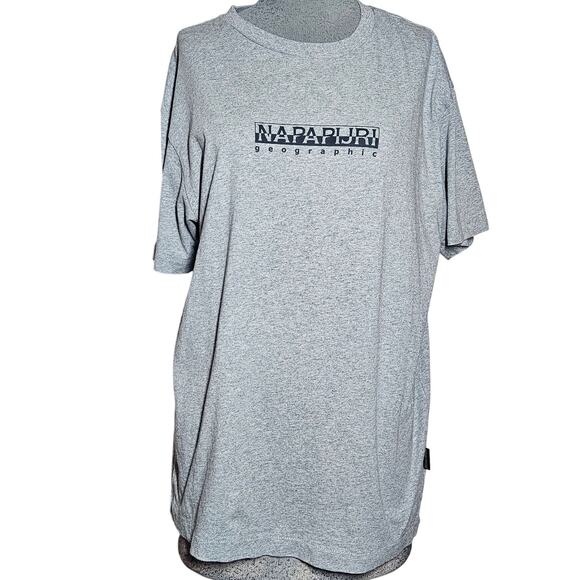 Napapijri Gray Cotton Short Sleeve Tee Shirt Size Small - Picture 1 of 6